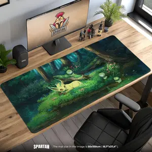 Leafeon Forest Mouse Pad â Tranquil PokÃmon Nature Scene with Budew, Grass Type Desk Mat, Anime Gaming Decor Gift, Desk Mat Gift