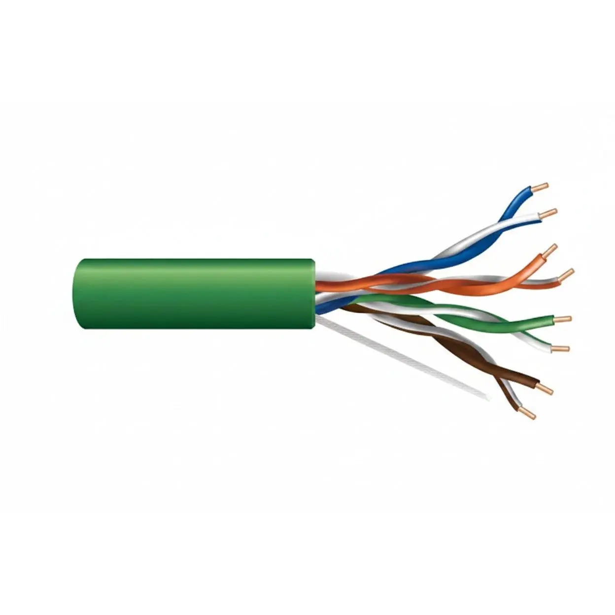 50781105 24/4-Pair Cat 5e Unshielded (U/UTP) Networking Cable, Riser, CMR, 1000' (304.8 m) Pull Box, Green