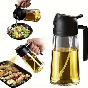 Glass Oil Sprayer Bottle Leak Proof for Cooking & Baking Oil Spray Bottle with Adjustable Nozzle