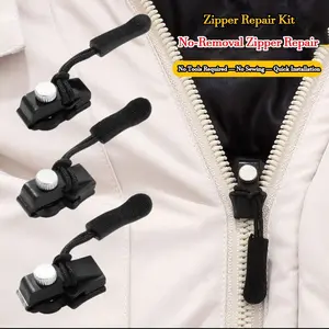 Universal Detachable Zipper Repair Kit, Versatile Replacement Pull Tabs, Ideal for Luggage, Handbags, Backpacks, and Clothing