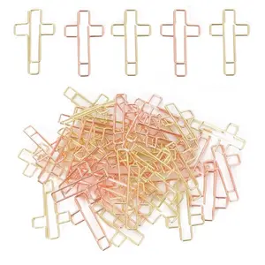 Jesus Cross Bible Clips - Assorted Colors, Lightweight Design, Ideal for Bible Study and Organization