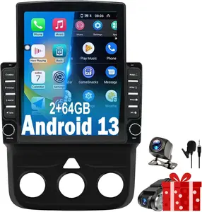 Binize Android 13 Car Radio Stereo Compatible with Dodge Ram 2013-2018 1500/2500/3500, Wireless Carplay/Android Auto, 9.7 inch Head Unit 2+64GB with BT GPS FM WiFi, for Manual AC only
