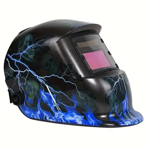 Professional Auto-Darkening Welder's Helmet (1 Piece) with True Color Display, Adjustable Shade 4/9-13, Distortion-Free View, Heavy-Duty Plastic Splash Guard, Universal Compatibility for MIG/TIG/Arc Welding Tasks