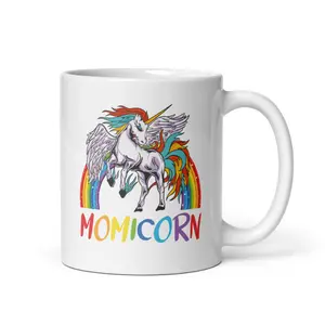 Momicorn White glossy coffee mug Ceramic Drinkware