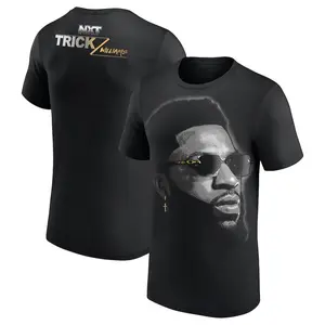 Men's Black Trick Williams Photo T-Shirt , Trendy Wrestling Workout Tshirt, Unisex Graphic Streetwear For Fans , Fitted - Menswear, Top, Fashion Cotton, Full Colors, Full Sizes, For Men, For Women