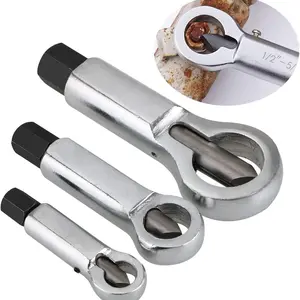 Manual Nut Splitter Tool Set, 4 Pieces Nut Removal Tool for Damaged Nuts and Bolts, Effective Breaker Tool for DIY Repairs