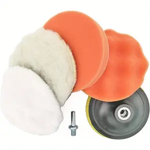 6-Piece Car Polishing Kit, 3/4 Inch Soft Pad, Waxing Polishing Discs, Scratch Removal Tool, Radio Drill Attachment, Home Improvement Toolkit, Polishing Restoration Set