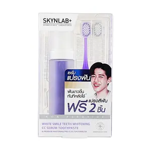 SKYNLAB  Toothpaste Set with 2 Premium Toothbrushes - Thailand Formula, 50ml, BKPP Endorsed