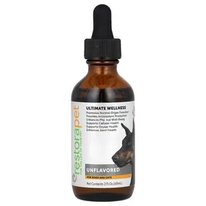 RestoraPet Ultimate Wellness, For Dogs and Cats, Unflavored, 2 fl oz (60 ml)