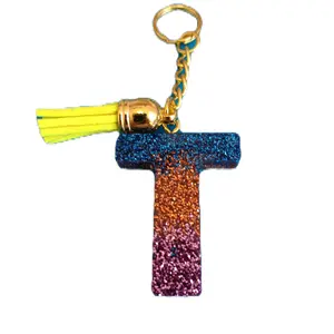 Glitter Letter Key Chain - Perfect for Accessory Pouch or Purse
