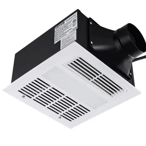 VEVOR Bathroom Exhaust Fan with Light and Heater, 80 - 90 - 110 CFM 1500W Bathroom Vent, 1.5 Sones Low - Noise, Premium DC Motor Ceiling Fan for Laundry Room, Storage Room, Home Ventilation, WhiteVEVOR Super Brand Day