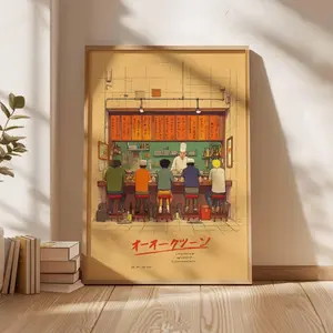 [SALE UP TO 50% + FREE SHIP]  Ramen Bar Poster, Vintage Japanese Print, Street Food Artwork, Asian Restaurant Decor, Tokyo Wall Art, Cultural Travel Illustration