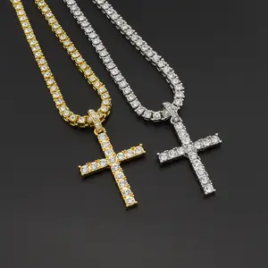 Unisex Cross Necklace 2025 Fashion Pendant Necklace Punk Accessory Gift