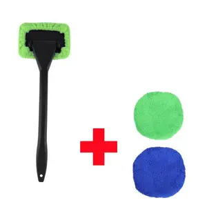 Car Windshield Fog Brush Set with 2 Replacement Parts, All-Weather Driving Essential, Quick Fog Removal Wiper Cleaner Tool, Car Cleaning Kit, Car Cleaning Supplies