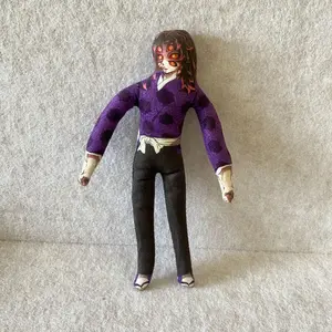 Anime Kokushibo Poseable Plush Stuffed Doll Movable Wire Skeleton Cosplay Action Figure Collectible