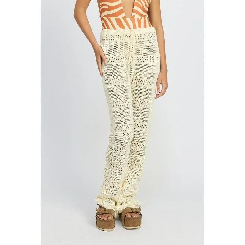 CROCHET PANTS WITH DRAWSTRINGS