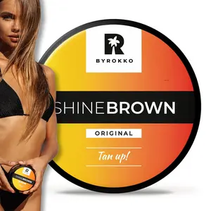 Shine Brown Tan Accelerator Cream 7.1 Fl Oz, Outdoor Sun or Indoor Tanning Oil or Tanning Bed Lotion, Fast Bronzer with Premium Natural Ingredients for Deep, Long-Lasting Glow
