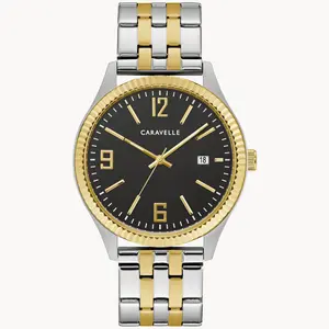 Watch Metal: Stainless Steel Box Set Color: Two-Tone Finish: polishe