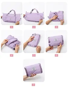 Foldable Storage Travel Bag, Large Capacity Fits Luggage, Casual Fitness Yoga Organizer, Multi Functional Bag, Convenient Travel Duffel Bag