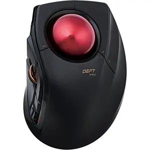 Trackball Mouse-Wired, Wireless & Bluetooth 3 Types of Connection, Ergonomic Design, 8-Button Function, Red Ball-For Windows11 and MacOS