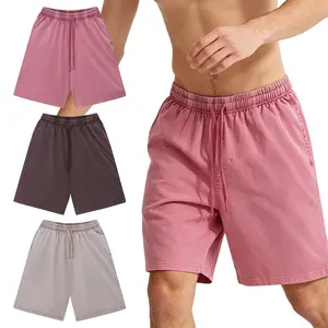 3-Pack Everyday Solid Washed Shorts, Modern Leisure Bottoms Suited For Mens clothing Lifestyle Urban Daily Errands Weekend Meetups And Seasonal Laid-Back Outfit Matches
