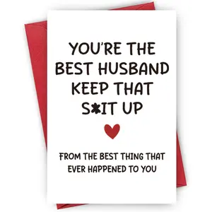 Husband Greeting Card, 1/3/50pcs Encouraging Husband Greeting Card, Birthday Anniversaries Greeting Card, Perfect for Husband's Birthday, Anniversaries, Valentine's Day