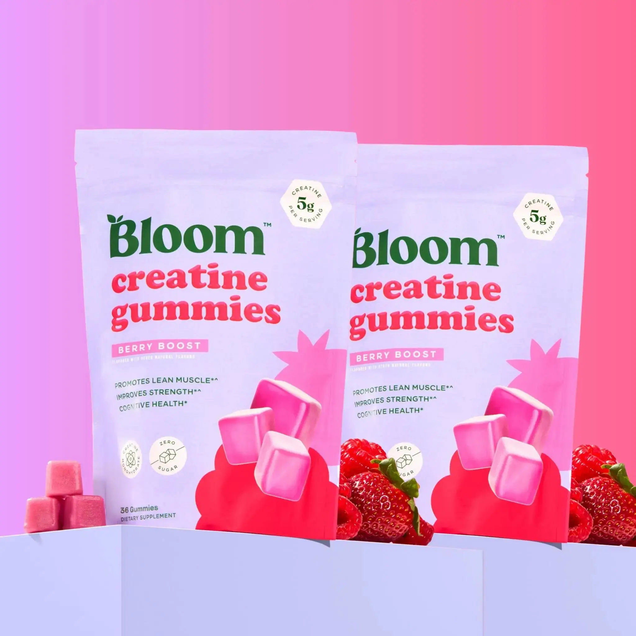 Creatine Gummies Bundle -Energy, Cognitive Health & Post-Workout Muscle Recovery Promotes & Muscle Improves Strength Cognitive Health