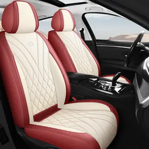 PU Leather Car Seat Cover, Comfortable Durable Universal Fit Full Surround Protection, All-Seasons Use, Automotive Seat Covers, Car Interior Accessories