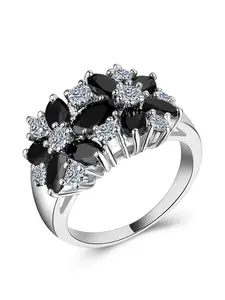 1 PC Glamorous Cubic Zirconia Ring For Women Bridal Statement Ring Wedding Engagement Valentine's Day Party Gift Elegant Engagement Ring