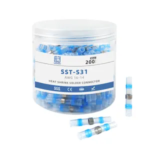 Heat Shrink Wire Connectors Kit,200 PCS Waterproof Insulated Terminals, Electrical Crimping Connectors for Automotive Home DIY Cable Repair, Wire Connection Solutions & Installation Accessories.