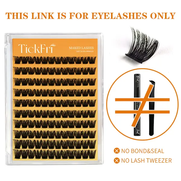 Flared Lashes (10-16mm)- C-Curl-TickFri Lashes-DIY Soft Thin Band Cluster Lashes for Natural Volume Look Cateye Eyelashes Extension at Home Makeup Cosmetic manhwa Self-Adhesive Kit fluffy individual samarify ONLY LASH Fairy (No Bond Seal Remover) spikes
