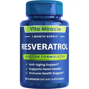Resveratrol Supplement 1200mg High Potency - Organic Trans Resveratrol with Enhanced Absorption for Cellular and Cognitive Health Supplements - Non GMO Compare This 1200 mg to Others 500mg Or 1000mg