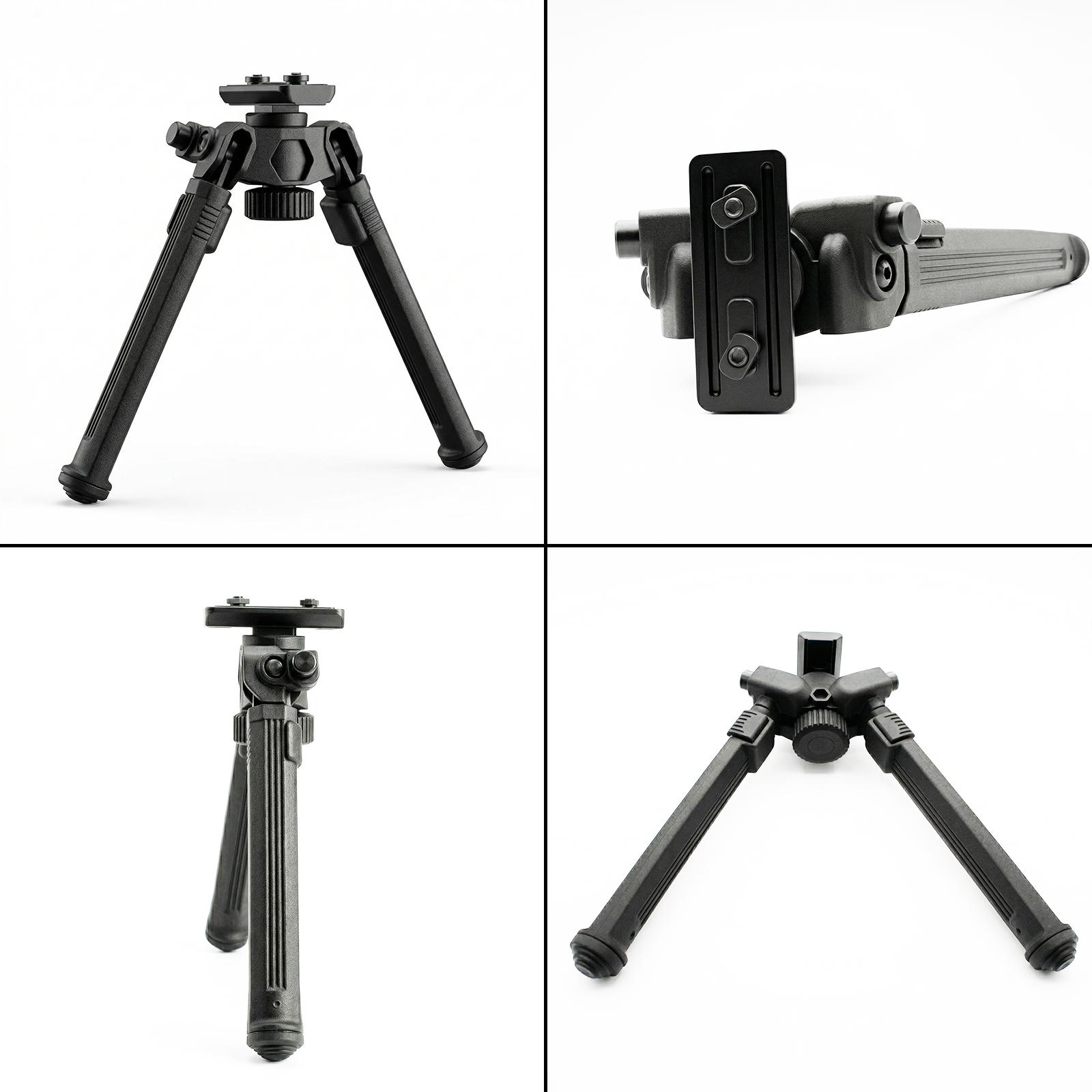 Universal Slot-Mount Support Stand, Lightweight Polymer Stabilizer with 360° Pan & Tilt, Quick-Deploy Foldable Dual-Leg Bracket (7.5"-10.6")