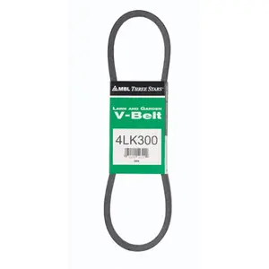 212 MAIN MBL 4LK300A Low-Friction Temperature-Resistant Lawn & Garden V-Belt, 0.5 x 30 in., for Lawn Mower Equipment