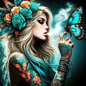 Female Portrait Diamond Painting Kit Square Round Diamond 5D DIY Rose Cross Embroidery Handmade Art Exquisite Gift Home Decor