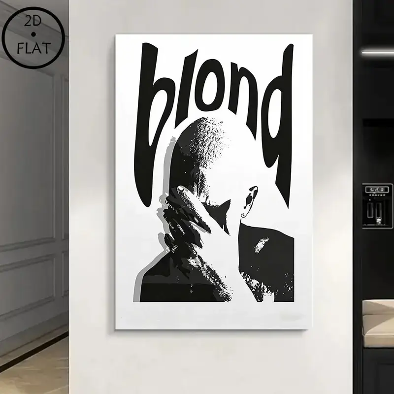 Blonde Frank Ocean Album Art Print | Minimalist Wall Poster, Aesthetic Home Decor for Bedroom, Studio & Living Space