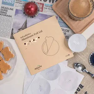 RECAPS Aluminum Foils Lids Seals to Reuse Coffee Pods Reusable Coffee Filter Refillable Filter Compatible with Nespresso VertuoLine Vertuo Only 100 Pcs 62mm aluminum box coffeepods