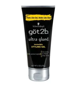 Got2b Ultra Glued Invincible Styling Hair Gel 6 oz - Popular Choice for Reliable Hair Styling Solutions Non-Sticky Crazy Hold