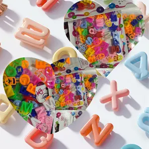 Cute Letter Hair Clips Set Colorful Mini Claws Hair Accessories Adorable Barrettes for Quirky Vibrant Looks