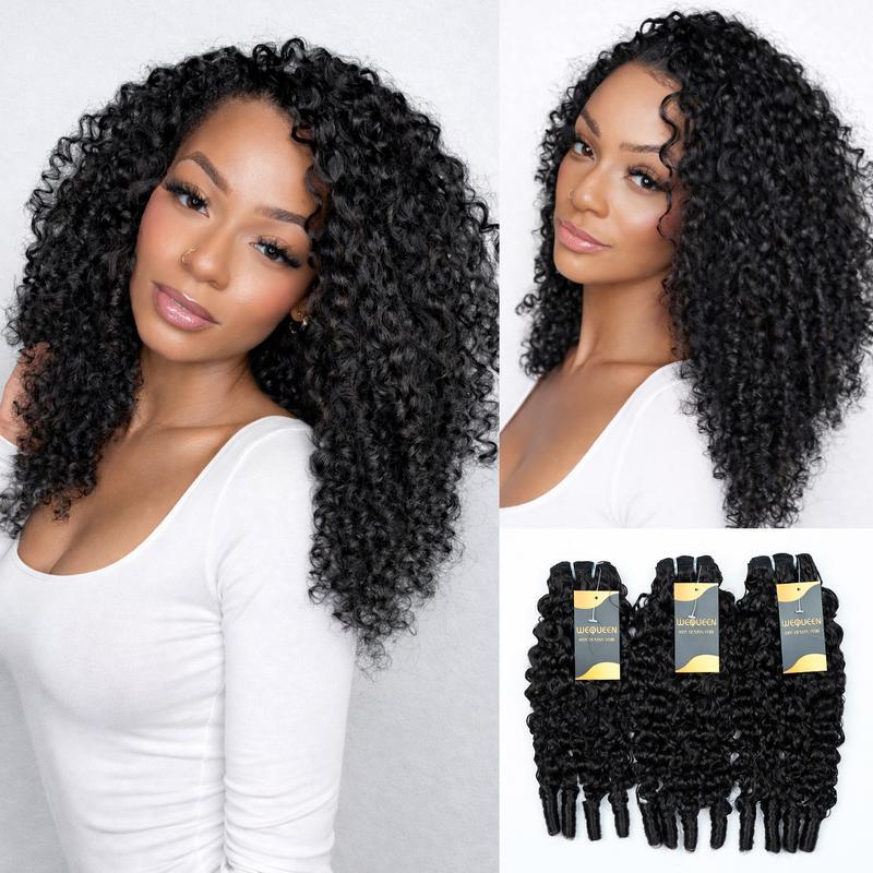 [Wequeen] Yaki Loose/ Yaki Straight/ Burmese Curly Virgin Human Hair Bundle Set 240g One-Pack Solution Seamless Blend & Natural Flow Blow Out Valentine Gifts New Drops