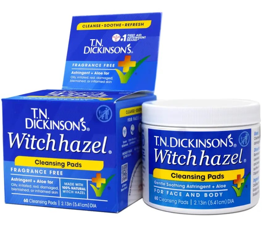 T.N. Dickinson's Witch Hazel Cleansing Pads, 60 Count
