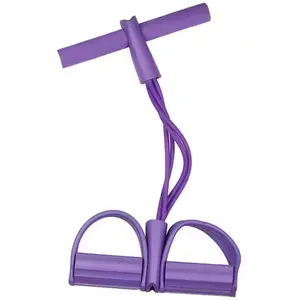 PowerStretch Pro Upgraded 8-Tube Foot Pedal Resistance Trainer with Non-Slip Handles for Full Body Workout Ideal for Fitness Enthusiasts