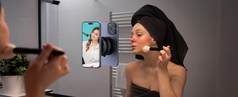 2026 Upgraded Vacuum Magnetic Car Phone Holder 360° Reinforced 96LBS Ultra Suction Cup Phone Mount for MagSafe Cell Phone Holders for Your Car/Gym/Mirror Mount for iPhone & Android