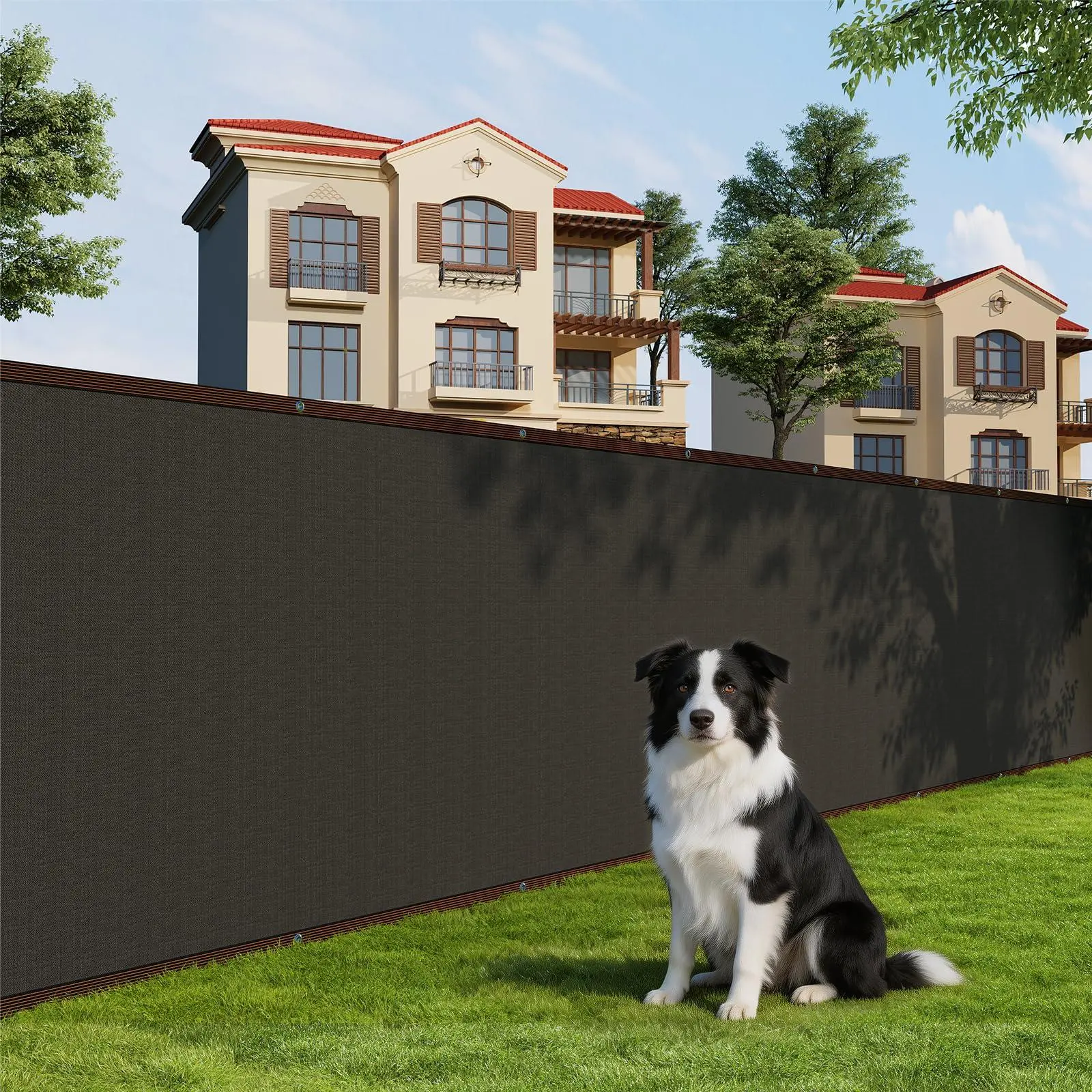 Heavy Duty Fence Privacy Screen 4' x 50', 180 GSM HDPE Black Privacy Fence Cover with Metal Grommets & Zip Ties for Balcony, Garden, Deck