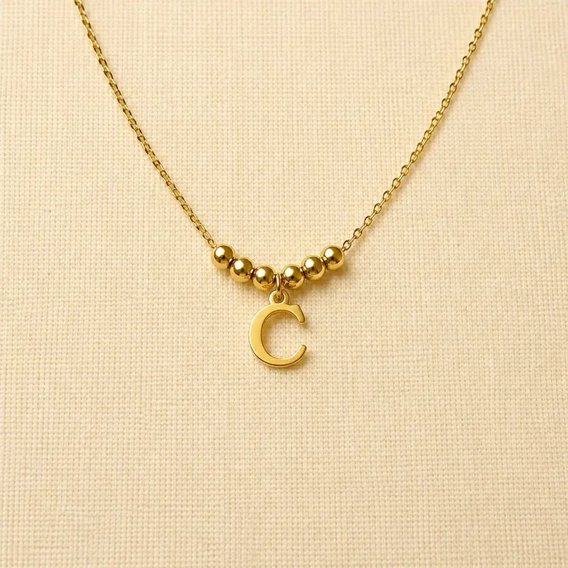 Initial Letter C Necklace