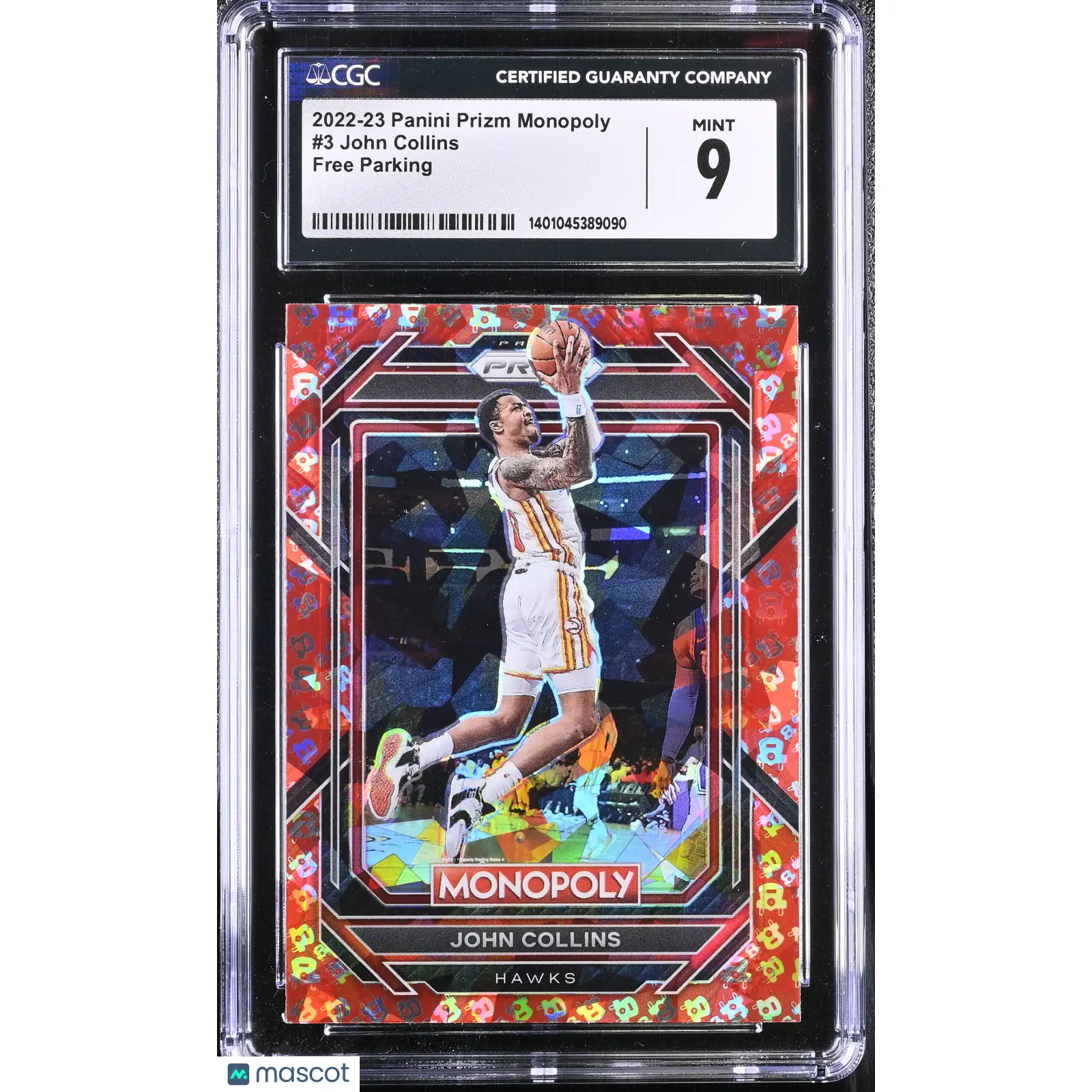 John Collins CGC 2022 Prizm Monopoly #3 Free Parking Basketball 9