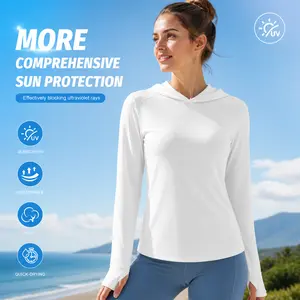 Women's UPF 50+ Sun Protection Hoodie Quick Dry Breathable Long Sleeve UV Shirt for Hiking Running & Outdoor Activities Ideal for Outdoor Enthusiasts