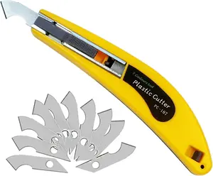 Professional  Plexiglass Sheet  Scoring  Tool,With a Curved Handle,It Is More Convenient To Use.One handle,11 .(Yellow)