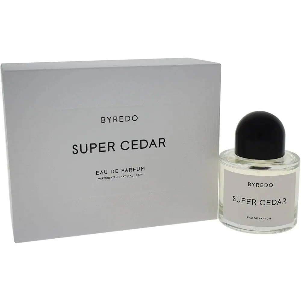 BYREDO Super Cedar Eau de Parfum, Cedarwood Scented Floral Natural Fragrance, Unisex Signature Scent with Rose & Haitian Vetiver, 3.4 fl oz, Unisex Perfume, Virginian Cedar, Musk, Niche Perfume, Unisex Fragrance