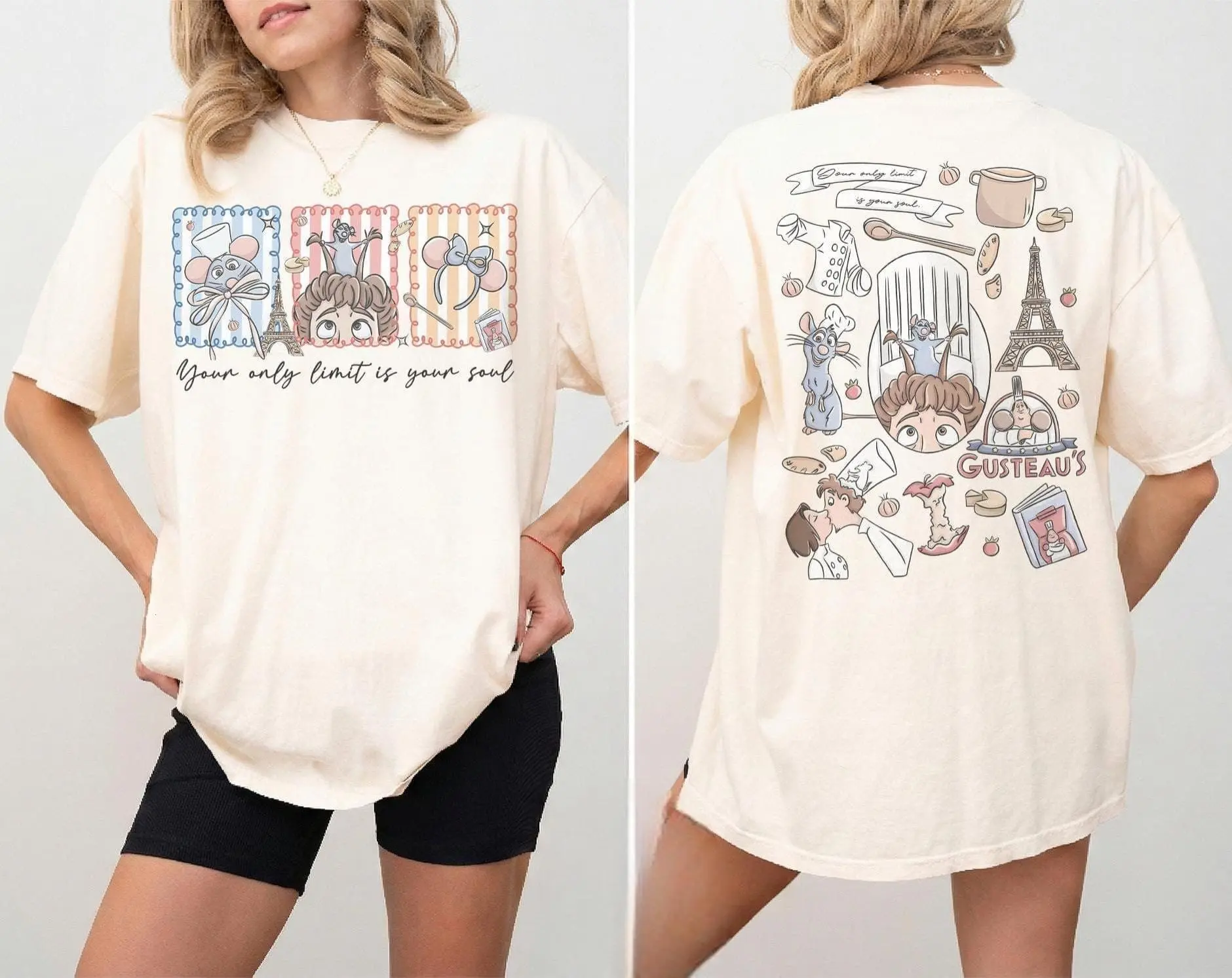 WDW Ratatouille Little Chef Remy Shirt, Linguini Colette Tatou Remy Rat Paris France Gusteau's, Anyone Can Cook Remy WDW Girl Trip Tee